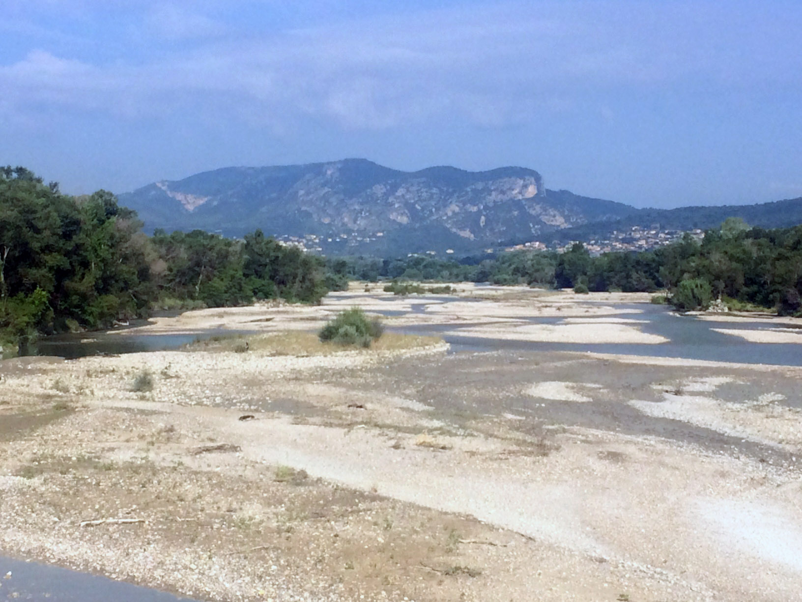Dry river bed of the Durance